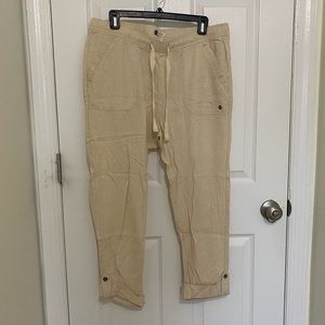 Beige Linen Pants